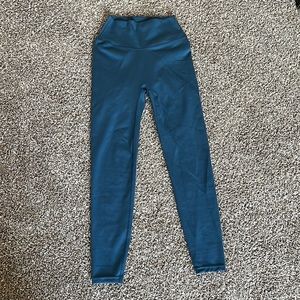 Paragon high rise supportive leggings in blue agave color